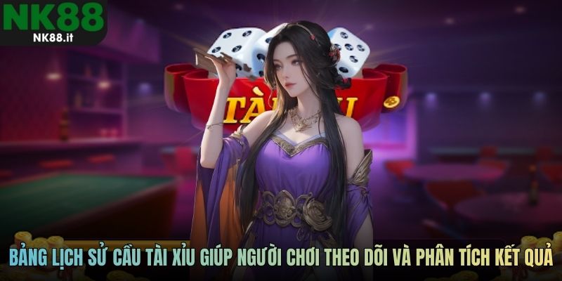 Bảng lịch sử cầu Tài Xỉu giúp người chơi theo dõi và phân tích kết quả