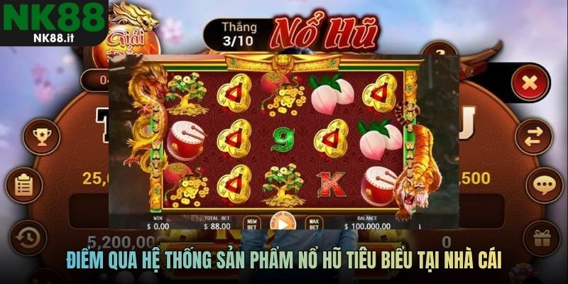Điểm qua hệ thống sản phẩm nổ hũ tiêu biểu tại nhà cái