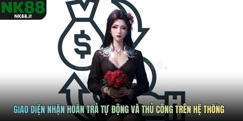 Giao diện nhận hoàn trả tự động và thủ công trên hệ thống